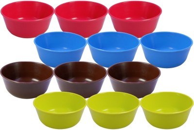 Wonder Plastic Mixing Bowl(Pack of 12, Multicolor)