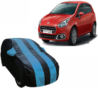 ABS AUTO TREND Car Cover For Fiat Punto Evo (With Mirror Pockets)(Blue, Multicolor)