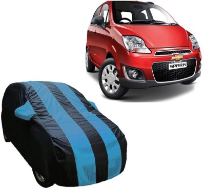 ABS AUTO TREND Car Cover For Chevrolet Spark (With Mirror Pockets)(Blue, Multicolor)