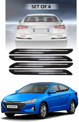 RONISH Silicone Car Door Guard(Black, Silver, Pack of 4, Hyundai, Elantra)