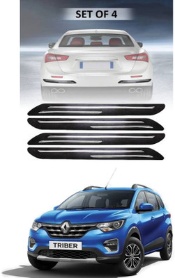 RONISH Silicone Car Door Guard(Black, Silver, Pack of 4, Renault, Universal For Car)