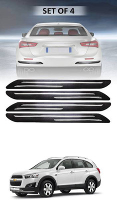 RONISH Silicone Car Door Guard(Black, Silver, Pack of 4, Chevrolet, Captiva)