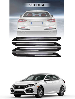 RONISH Silicone Car Door Guard(Black, Silver, Pack of 4, Honda, Civic)