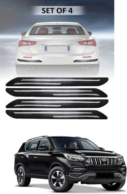 RONISH Silicone Car Door Guard(Black, Silver, Pack of 4, Mahindra, Universal For Car)