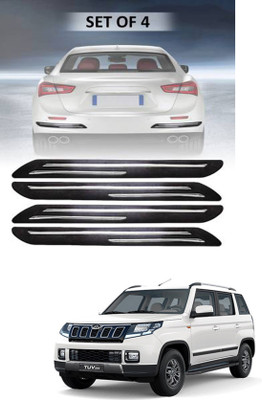 RONISH Silicone Car Door Guard(Black, Silver, Pack of 4, Mahindra, Universal For Car)