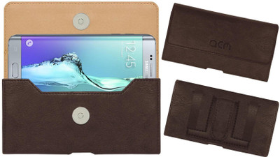 ACM Pouch for Samsung Galaxy S6 Plus Edge(Brown, Holster, Pack of: 1)