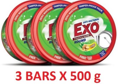 Exo Touch & Shine Round Dishwash Bar (3 X 500 g) Dishwash Bar(3 x 500 g)