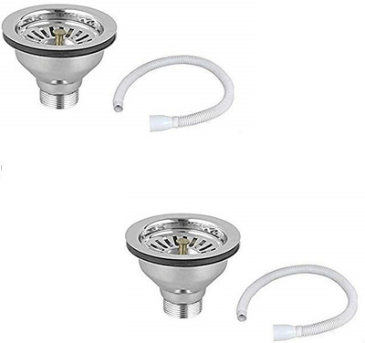 Rishikansh Basin Stainless Steel, Plastic Push Down Strainer(11 cm Set of 2)