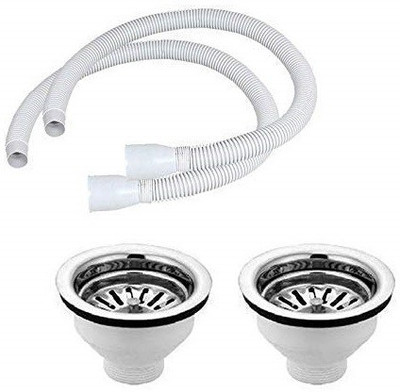 Rishikansh Basin Plastic Push Down Strainer(11 cm Set of 2)