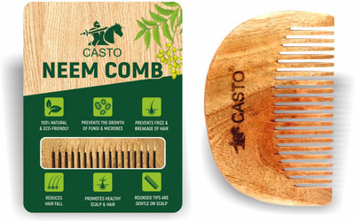 CASTO Compact Neem Wood Beard Comb