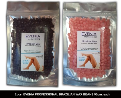 Evenia BRAZILIAN HARD WAX BEANS CHOCO-PINK FOR FACE, BIKINI LINE & UNDERARMS. Wax(90 g, Set of 2)