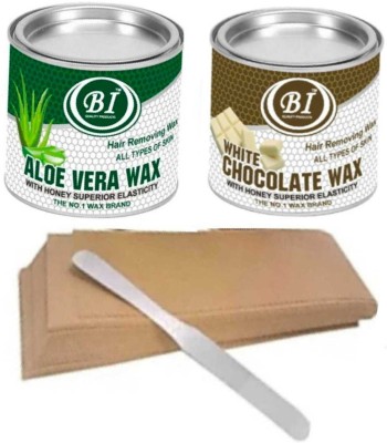 BI - QUALITY PRODUCT THE BEST ALOE VERA & WHITE CHOCOLATE WAX COMBO FOR ALL TYPE OF SKIN Wax(1000 g, Set of 4)