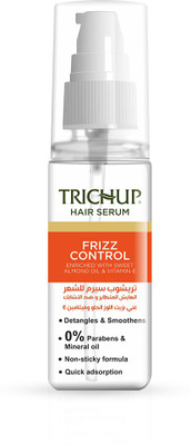 TRICHUP Frizz control Hair Serum Enriched With Sweet Almond Oil & Vitamin-E - 60 ml(60 ml)