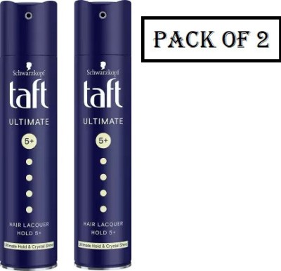 TAFT Ultimate Hair Lacquer - (Pack of 2) *250ml each_TUH01 Hair Spray(500 ml)