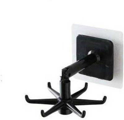 WebDealz 360 Degrees Rotating / Self Adhesive Hook Hook 6(Pack of 1)