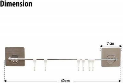 AARTI FASHION stick.942 Hook Rail 6(Pack of 1)