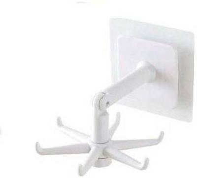 WebDealz 360 Degrees Rotating / Self Adhesive Hook Hook 6(Pack of 1)