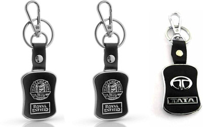 Daiyamondo Royal Enfield,TATA logo Leather hook Keychain best quality keychain Key Chain