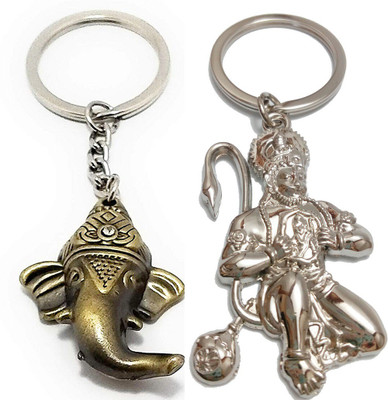 kd collections KD-224A-337 - Combo of Ganesh Keychain & Hanuman Keychain - 2 Keychains Key Chain