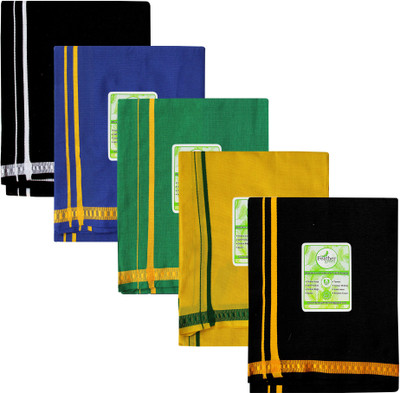 Feather Green Solid Multicolor Lungi