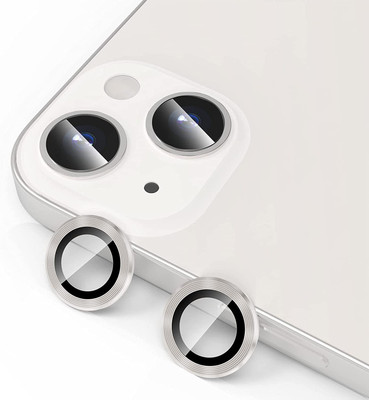 Mobilive Back Camera Lens Glass Protector for APPLE iPhone 13 Camera Lens Protector Tempered Glass Camera Metal Ring(Pack of: 2)
