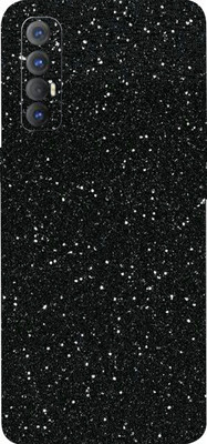 Mclaxa Skin For Oppo Reno 3Pro mobile back skin, Black Glitter Mobile Skin(Black Glitter Skin With Super Matte Finish)
