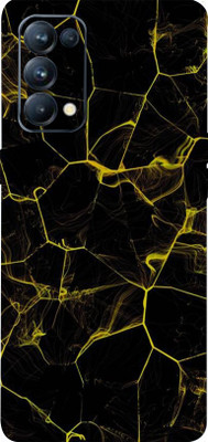 AsSkin Oppo Reno 5 Pro, oppo reno 5 pro Mobile Skin(Ultra Super Black Abstract With High Matte Finish..,)