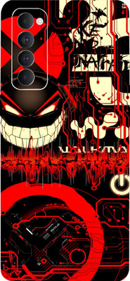LAMHA Oppo Reno4 Pro Mobile Skin(Ultra Super Red Graffiti With High Matte Finish.)