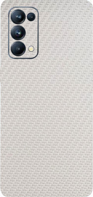 BUGGU Oppo Reno 5 Pro 5g Mobile Skin(Ultra Super White Carbon Fiber Skin With High Matte Finish.)