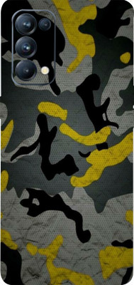 LAMHA OPPO Reno5 Pro 5G Mobile Skin(Ultra Super Camouflage Military Yellow With High Matte Finish.)