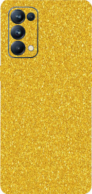 BugguSkin OPPO Reno5 Pro 5G, oppo reno 5 pro 5g Mobile Skin(Ultra Super Golden Glitter Skin With High Matte Finish.)
