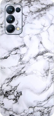 LAMHA Oppo Reno 5 pro 5g Mobile Skin(Ultra Super white Marble Skin With High Mattte Finish.)