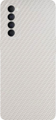 LAMHA Oppo Reno4 Pro Mobile Skin(Ultra Super White Carbon Fiber With High Matte Finish.)