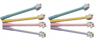 fastgear Pack of 8 Unicorn Pens Ball Pen(Pack of 8, Ink Color - Blue)