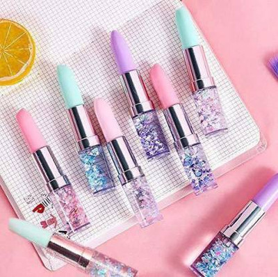 fastgear Lipstick Pen Combo Gel Pen(Pack of 8, Ink Color - Blue)