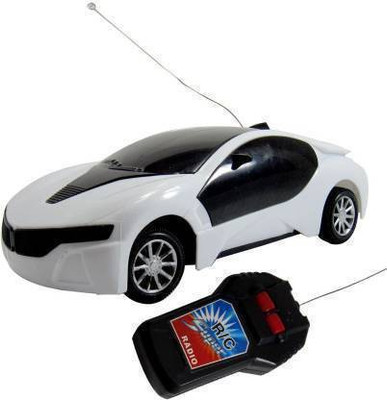 AS TRADERS Wireless Remote Control Fast Modern Car With 3D Light CAR_RC23(White)