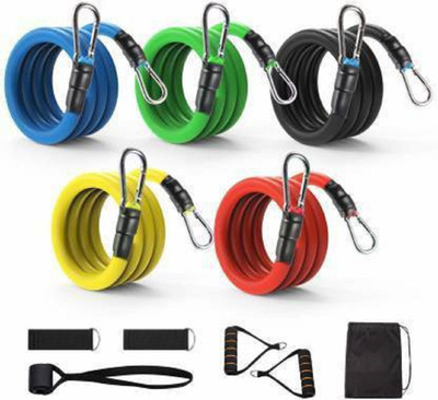 ALORNOR Resistance Bands 11pcs Set Tubes for Fitness Home Gym Exercise Workout Unisex Resistance Tube(Multicolor)
