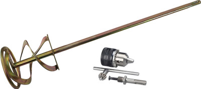 Inditrust Heavy Mini Paint Mixer Rod 9mm with 13mm drill chuck and Adapter (Pack of 3) Rotary Bit Set(3 Bits)