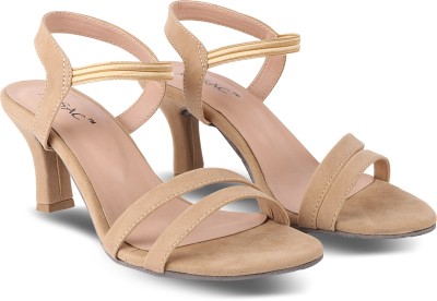 MOSAC Women Heels(Beige , 7)