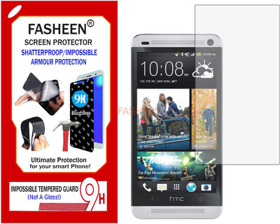 Fasheen Tempered Glass Guard for HTC ONE DUAL SIM (Flexible Shatterproof)(Pack of 1)