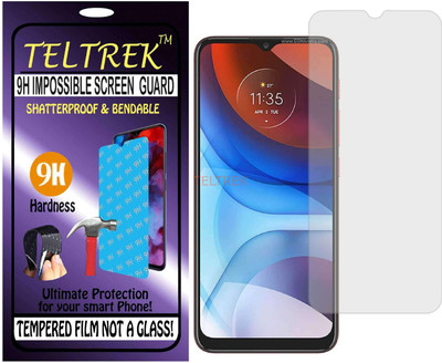 TELTREK Tempered Glass Guard for MOTOROLA MOTO E7 POWER (Flexible Shatterproof)(Pack of 1)