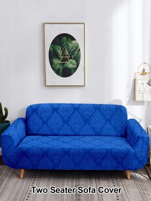 Flipkart SmartBuy Polyester Floral Sofa Cover(Blue Pack of 1)