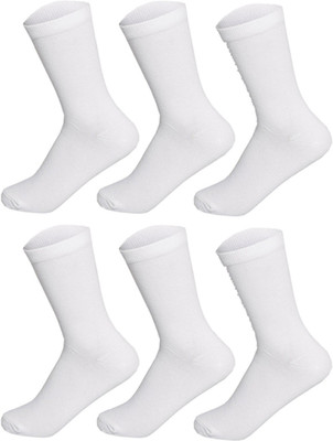 ARYANSHI Men Solid Mid-Calf/Crew(Pack of 6)