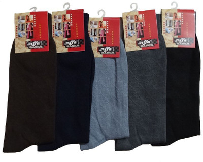 ALFA Metro Men Self Design Mid-Calf/Crew(Pack of 5)