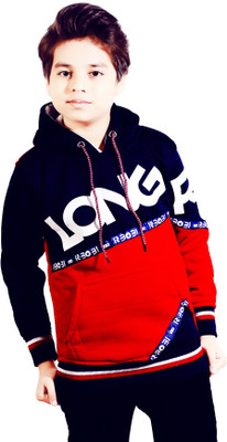 AD & AV Full Sleeve Color Block, Printed Boys Sweatshirt