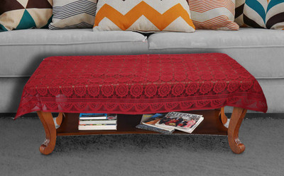 EKTA ENTERPRISES Printed 4 Seater Table Cover(Maroon, Cotton)