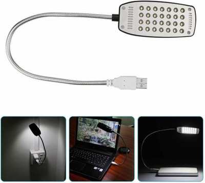 RHONNIUM Flexible Adjustable Metal Neck Bright Mini 28 LED USB Light Flexible Adjustable Metal Neck Bright Mini 28 LED USB Light-XI-03 Led Light(Silver)