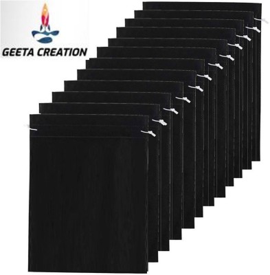 geetacreation Pack of 12 Shoe Pouch Shoe Cover Shoe Kit Luggage Covers Dust Proof Shoes(Black)