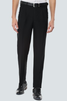 LOUIS PHILIPPE Slim Fit Men Black Trousers