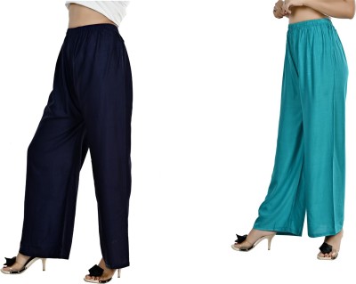 LETZ DEZINE Relaxed Women Dark Blue, Blue Trousers